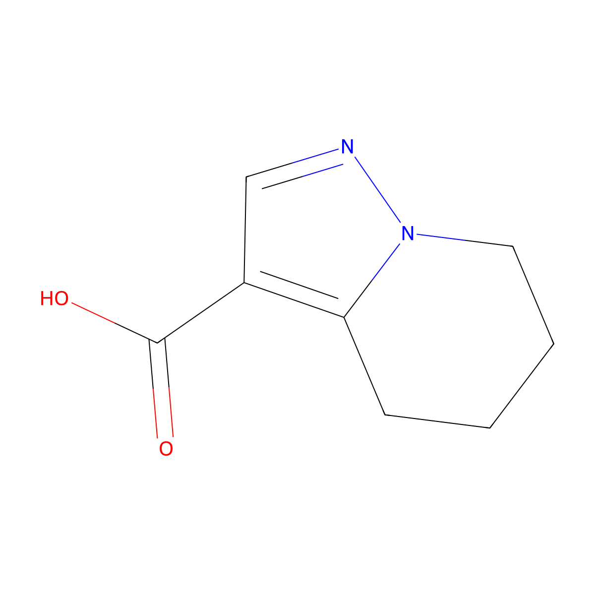 4H,5H,6H,7H-pyrazolo(1,5-a)pyridine-3-carboxylic acid molecular structure, CAS 307307-97-7