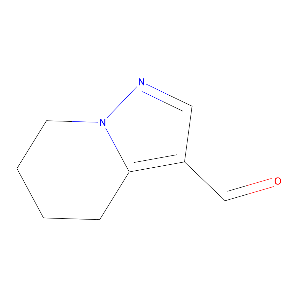 4,5,6,7-Tetrahydropyrazolo[1,5-a]pyridine-3-carbaldehyde molecular structure, CAS 307308-03-8
