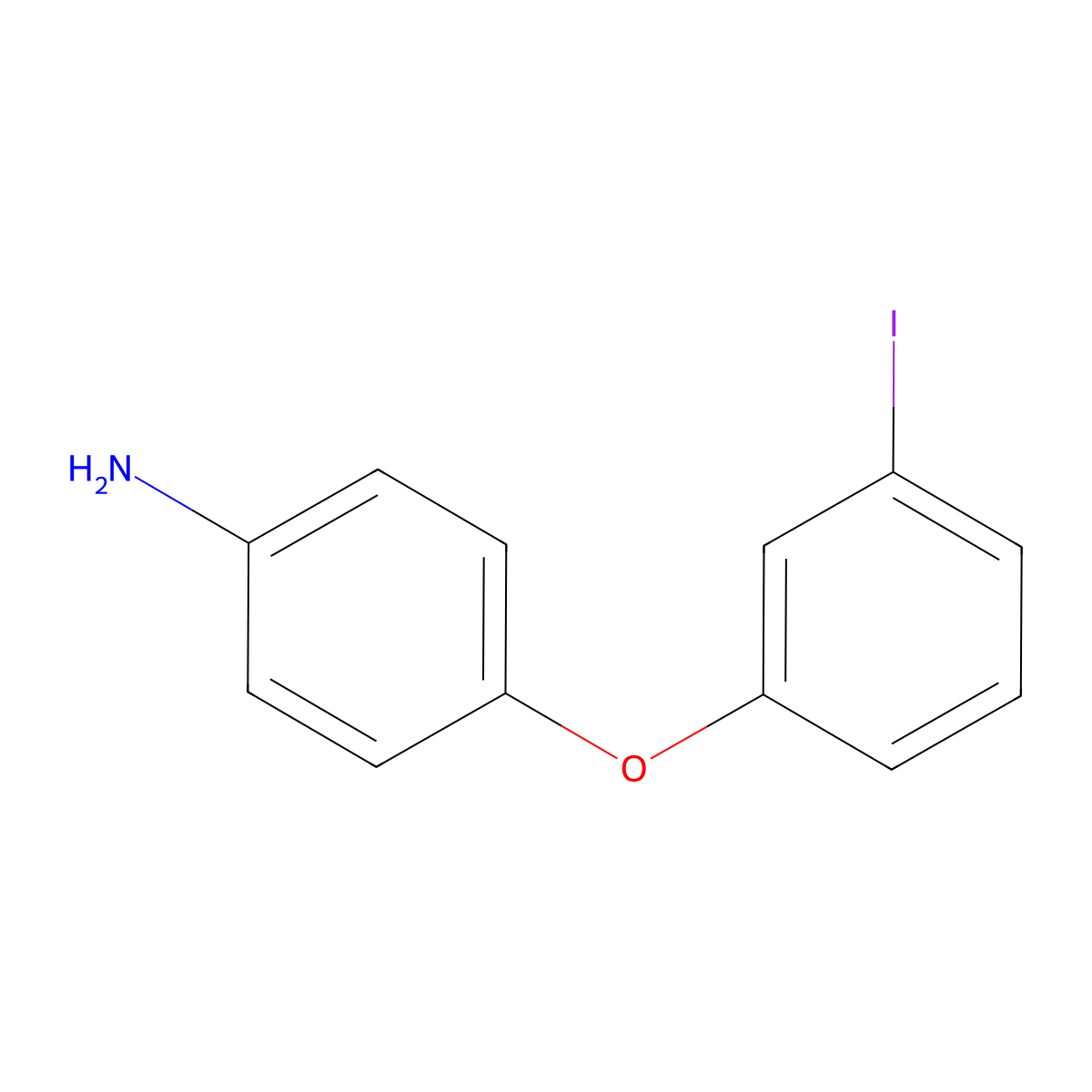 4-(3-Iodophenoxy)benzenamine molecular structure, CAS 307308-61-8