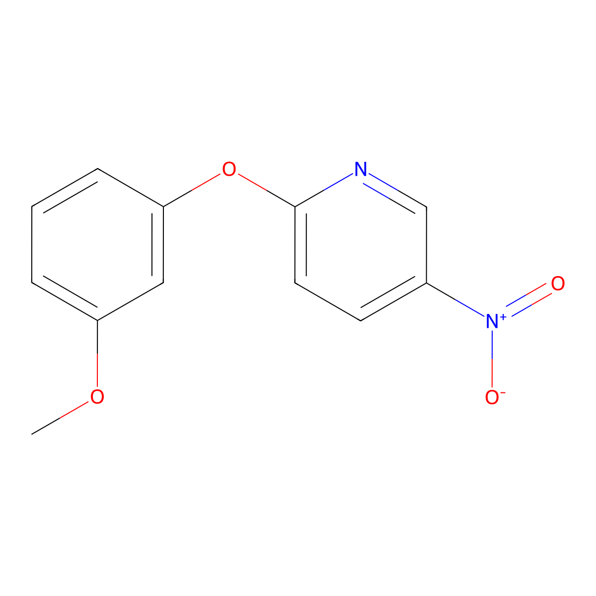2-(3-Methoxyphenoxy)-5-nitropyridine molecular structure, CAS 307309-23-5