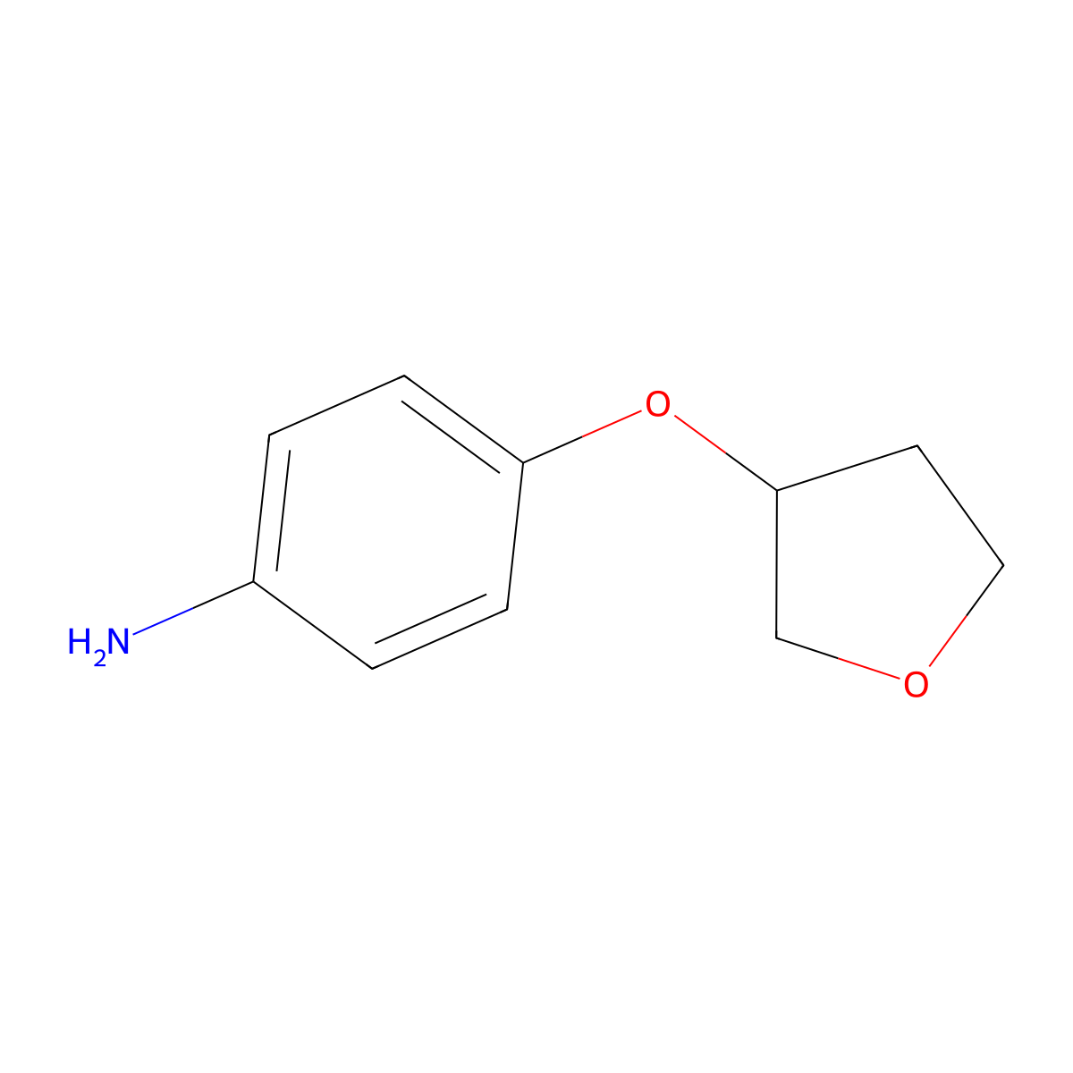 4-(Oxolan-3-yloxy)aniline molecular structure, CAS 307309-28-0