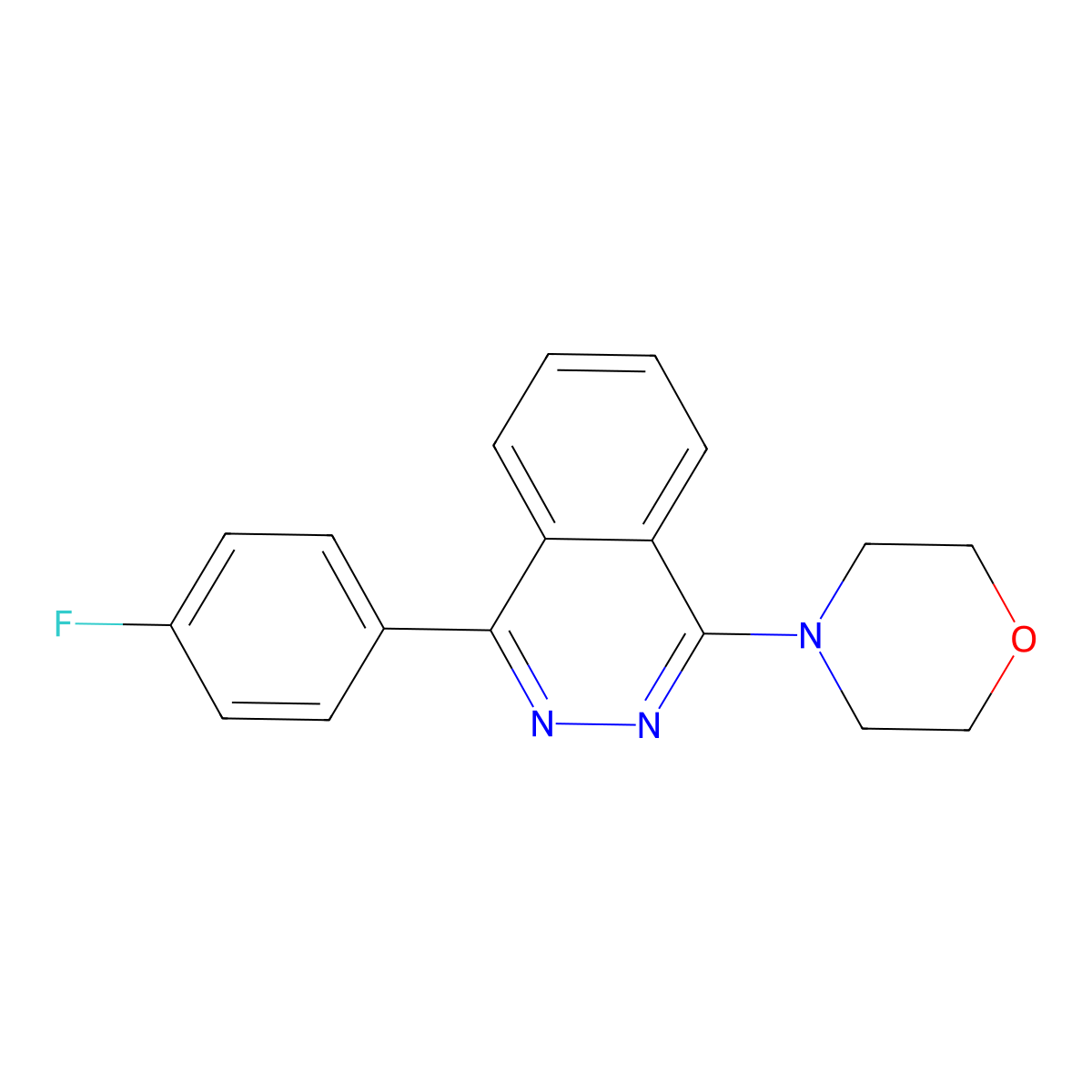 1-(4-Fluorophenyl)-4-(morpholin-4-yl)phthalazine molecular structure, CAS 307324-37-4