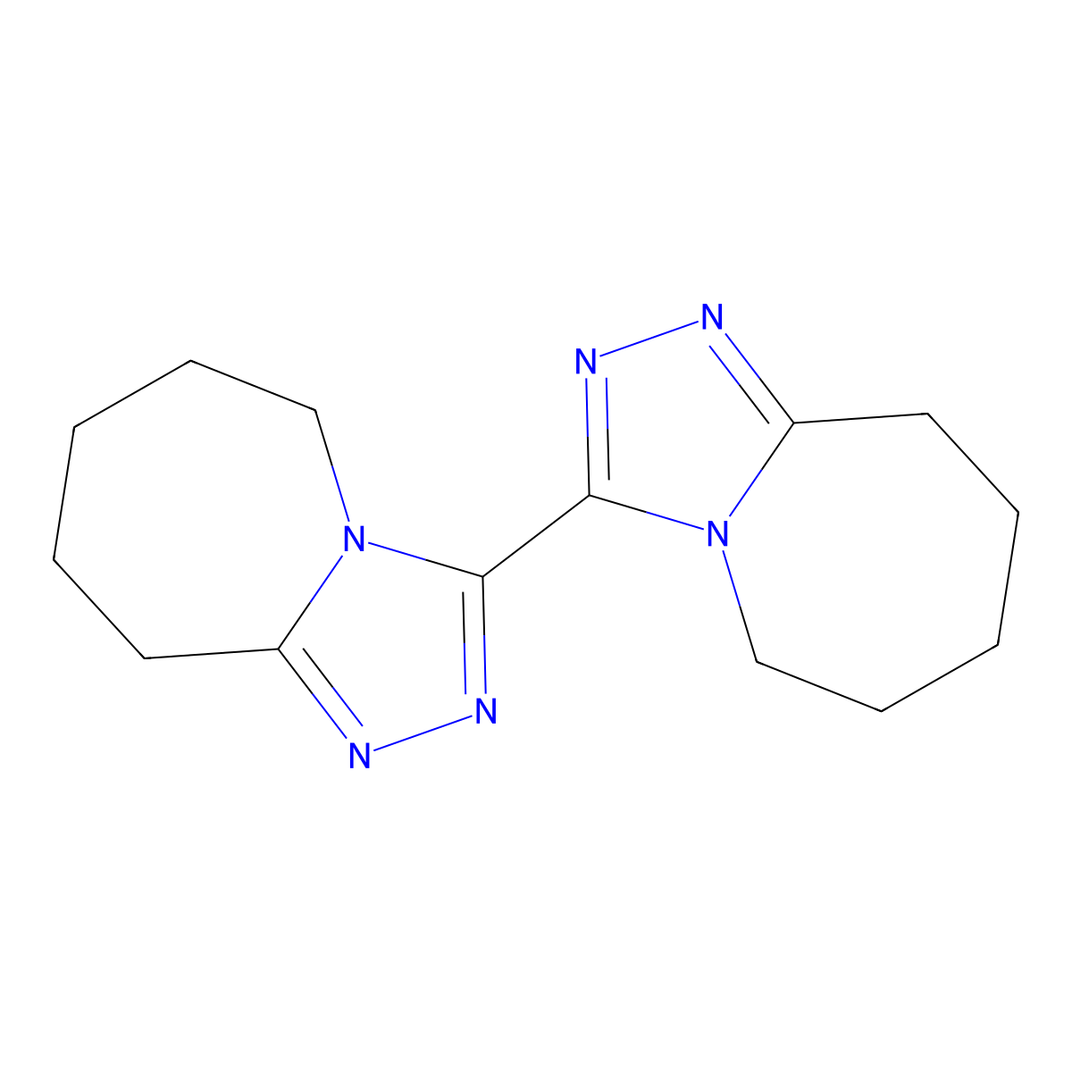 3-{5H,6H,7H,8H,9H-[1,2,4]triazolo[4,3-a]azepin-3-yl}-5H,6H,7H,8H,9H-[1,2,4]triazolo[4,3-a]azepine molecular structure, CAS 307325-26-4