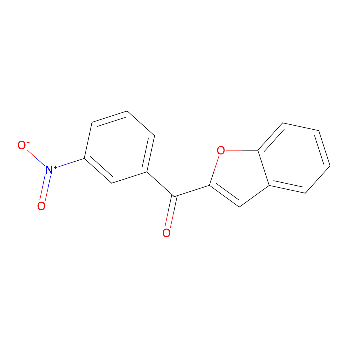 1-Benzofuran-2-yl(3-nitrophenyl)methanone molecular structure, CAS 307325-62-8
