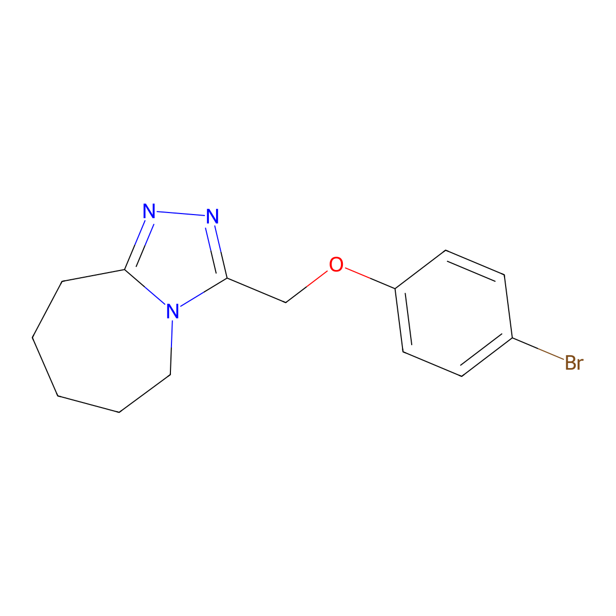 3-[(4-bromophenoxy)methyl]-6,7,8,9-tetrahydro-5H-[1,2,4]triazolo[4,3-a]azepine molecular structure, CAS 307325-86-6