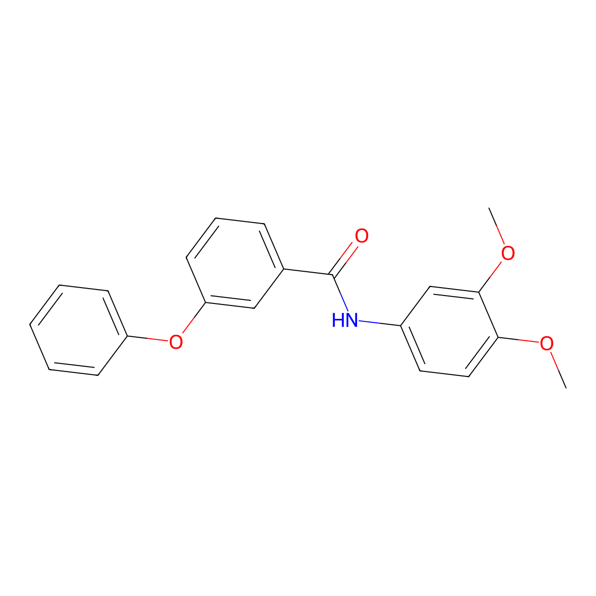 N-(3,4-dimethoxyphenyl)-3-phenoxybenzamide molecular structure, CAS 307325-95-7