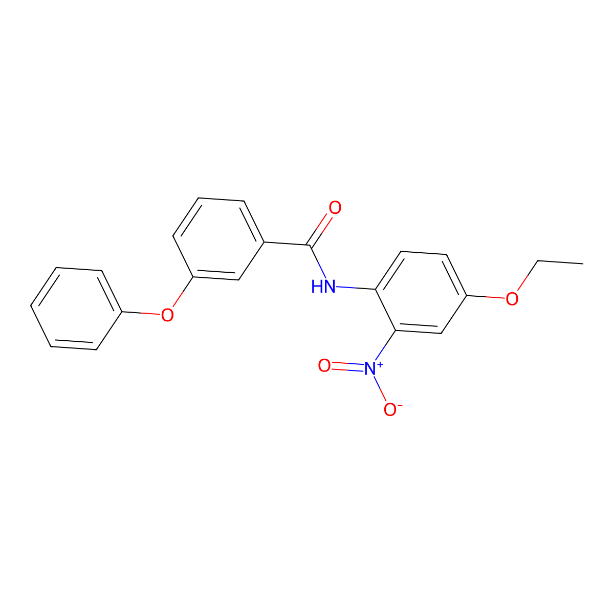 N-(4-ethoxy-2-nitrophenyl)-3-phenoxybenzamide molecular structure, CAS 307326-00-7