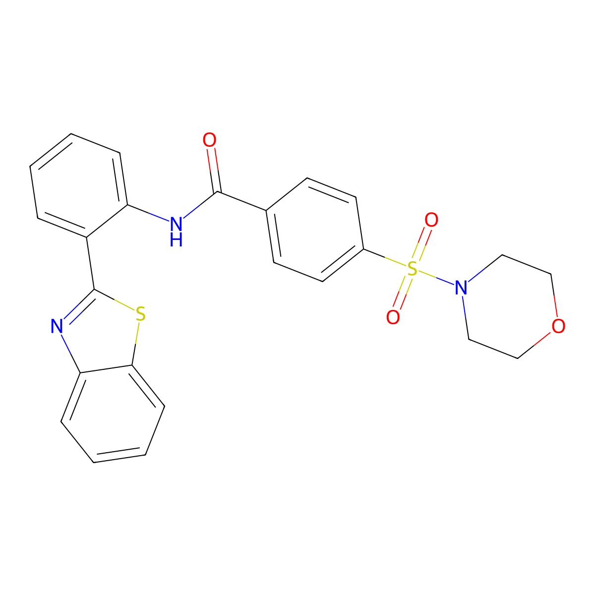 N-[2-(1,3-Benzothiazol-2-YL)phenyl]-4-(morpholine-4-sulfonyl)benzamide molecular structure, CAS 307326-05-2