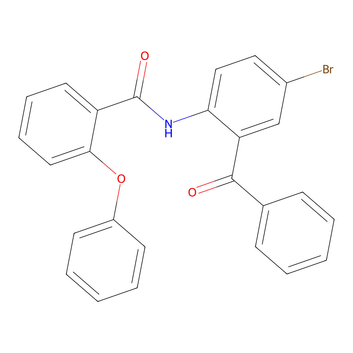 N-(2-benzoyl-4-bromophenyl)-2-phenoxybenzamide molecular structure, CAS 307326-26-7