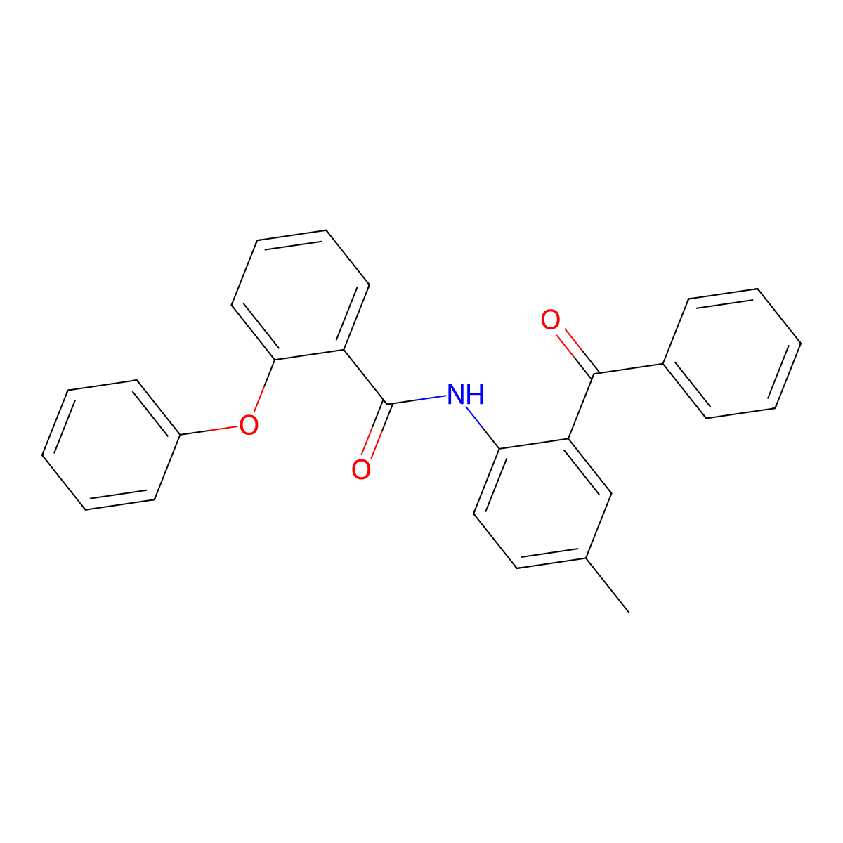 N-(2-benzoyl-4-methylphenyl)-2-phenoxybenzamide molecular structure, CAS 307326-27-8