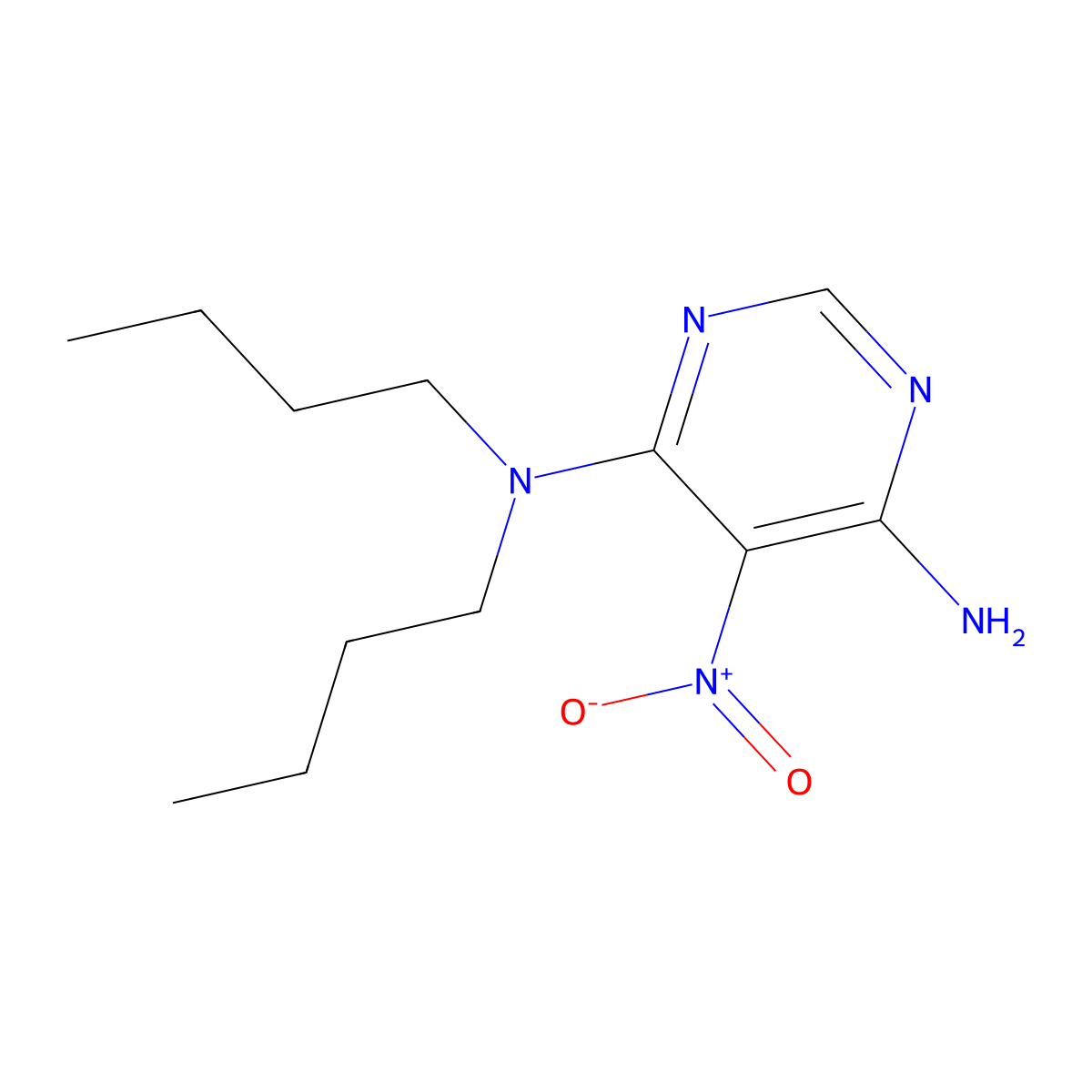 N4,N4-dibutyl-5-nitropyrimidine-4,6-diamine molecular structure, CAS 307326-55-2