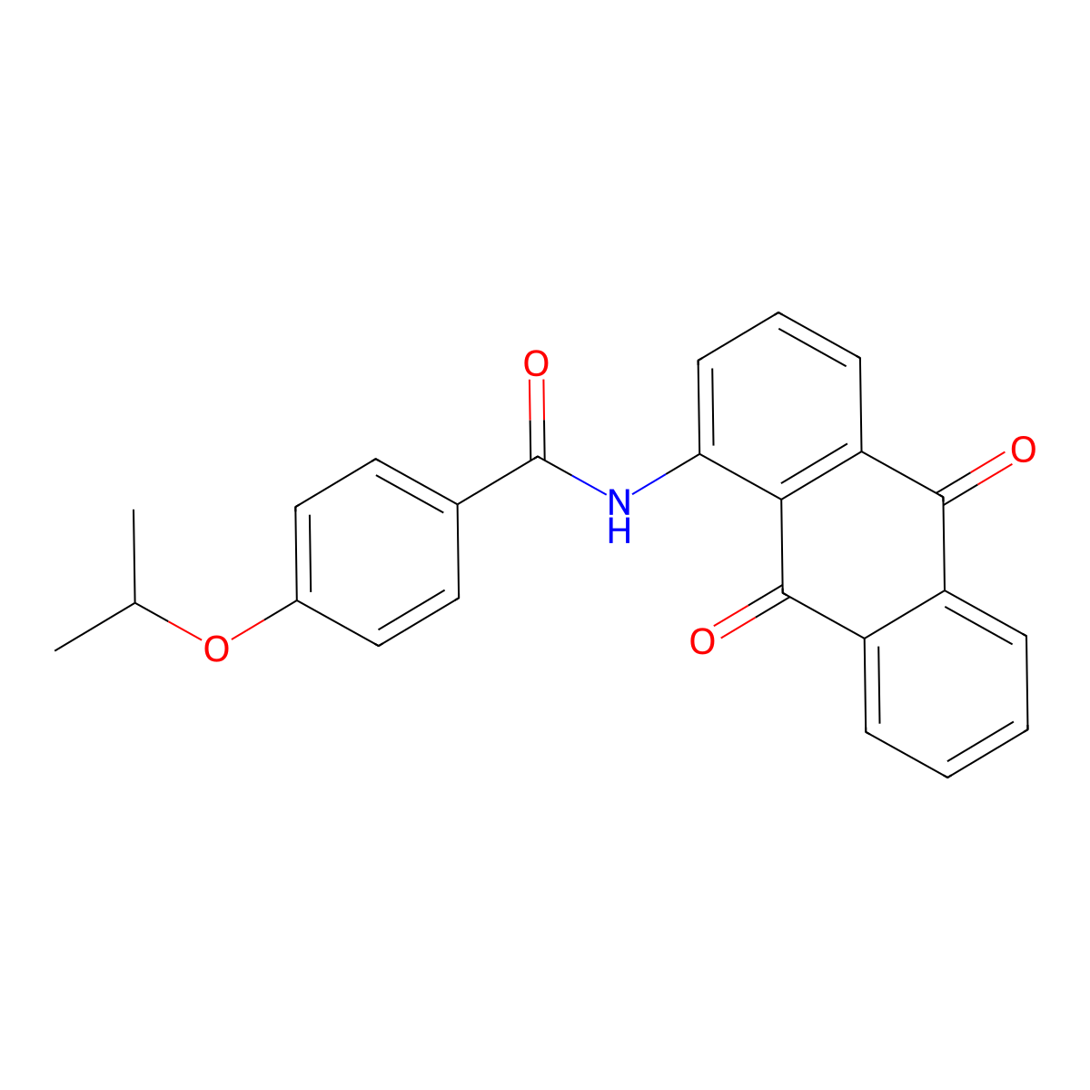 N-(9,10-dioxoanthracen-1-yl)-4-propan-2-yloxybenzamide molecular structure, CAS 307326-98-3