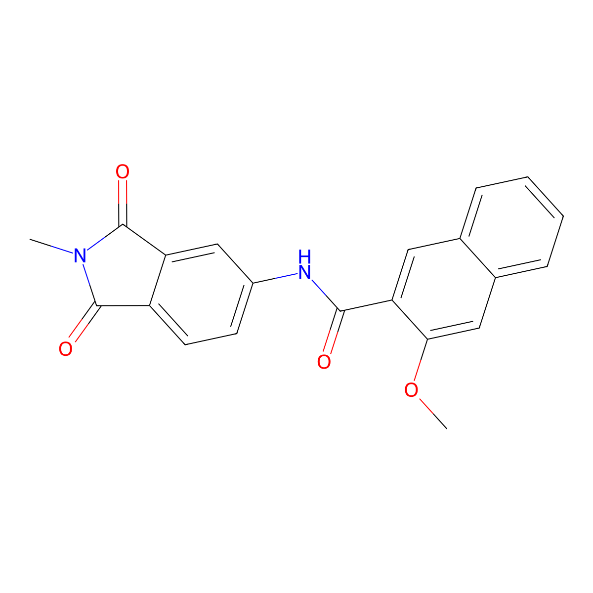 3-methoxy-N-(2-methyl-1,3-dioxoisoindolin-5-yl)-2-naphthamide molecular structure, CAS 307327-03-3