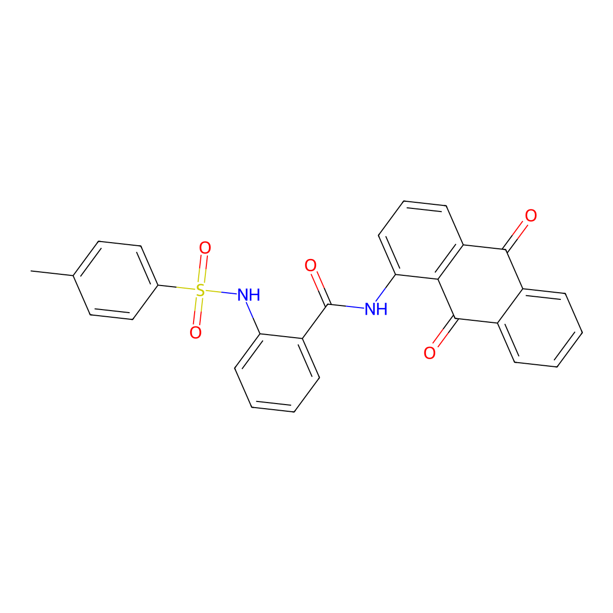 N-(9,10-dioxoanthracen-1-yl)-2-[(4-methylphenyl)sulfonylamino]benzamide molecular structure, CAS 307327-05-5