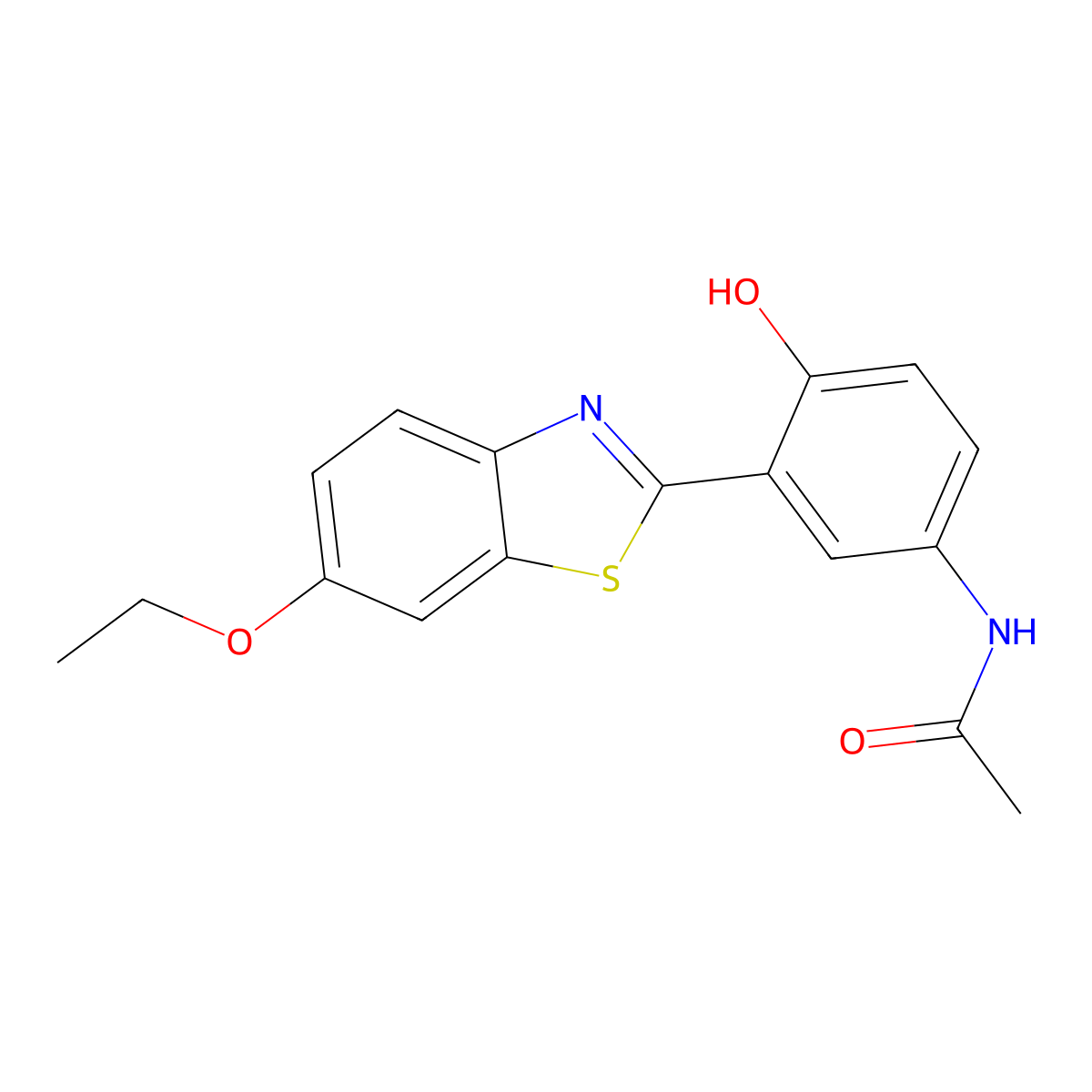 N-(3-(6-ethoxybenzo[d]thiazol-2-yl)-4-hydroxyphenyl)acetamide molecular structure, CAS 307327-08-8