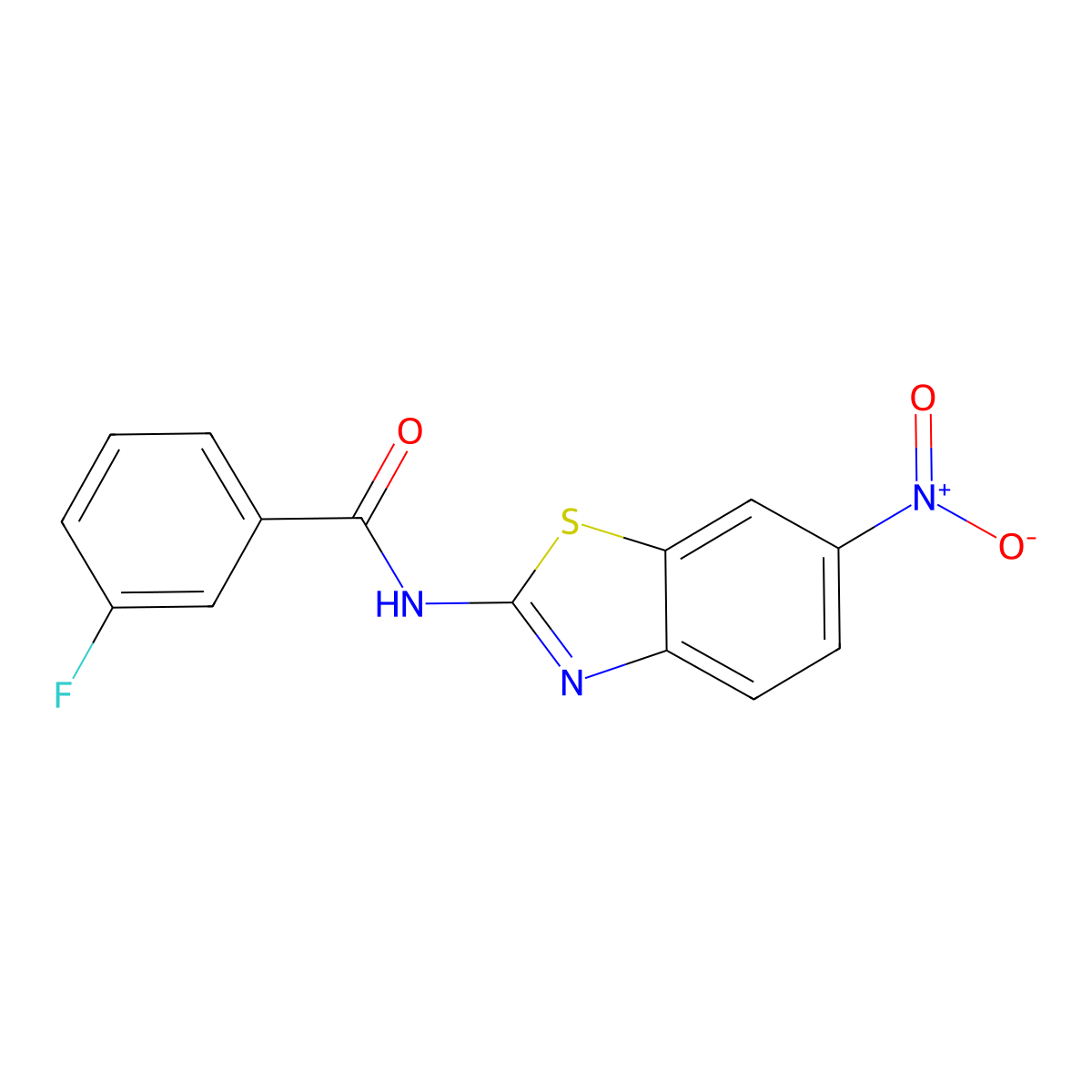 3-Fluoro-N-(6-nitro-1,3-benzothiazol-2-yl)benzamide molecular structure, CAS 307327-11-3