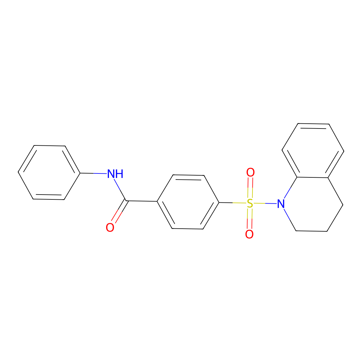 4-((3,4-dihydroquinolin-1(2H)-yl)sulfonyl)-N-phenylbenzamide molecular structure, CAS 307327-15-7