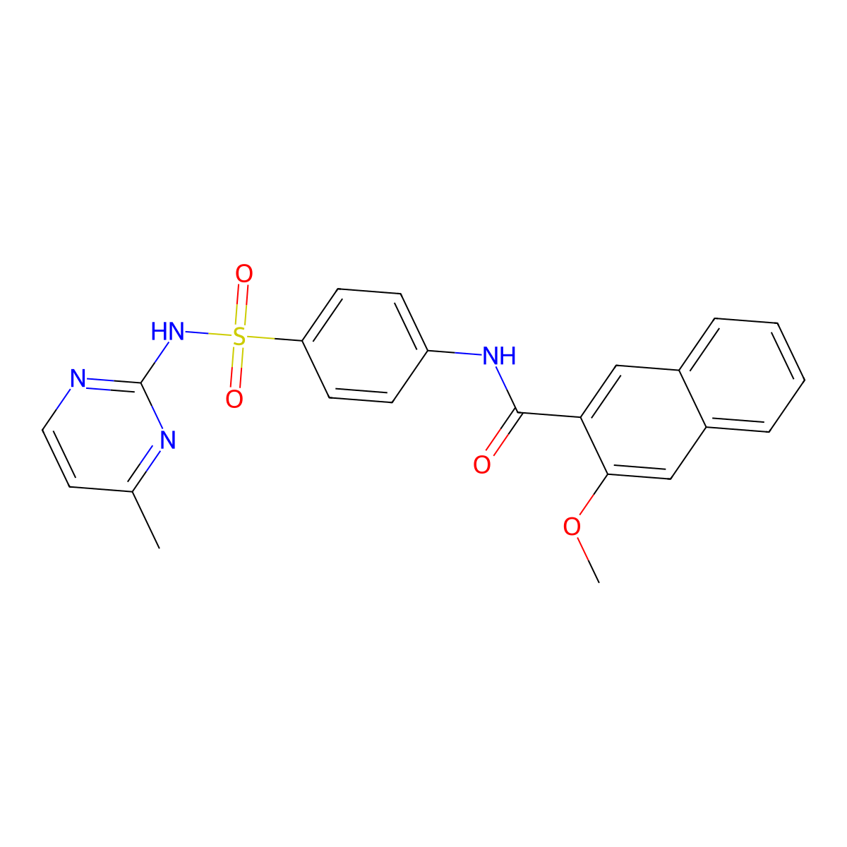 3-Methoxy-N-{4-[(4-methylpyrimidin-2-YL)sulfamoyl]phenyl}naphthalene-2-carboxamide molecular structure, CAS 307327-19-1