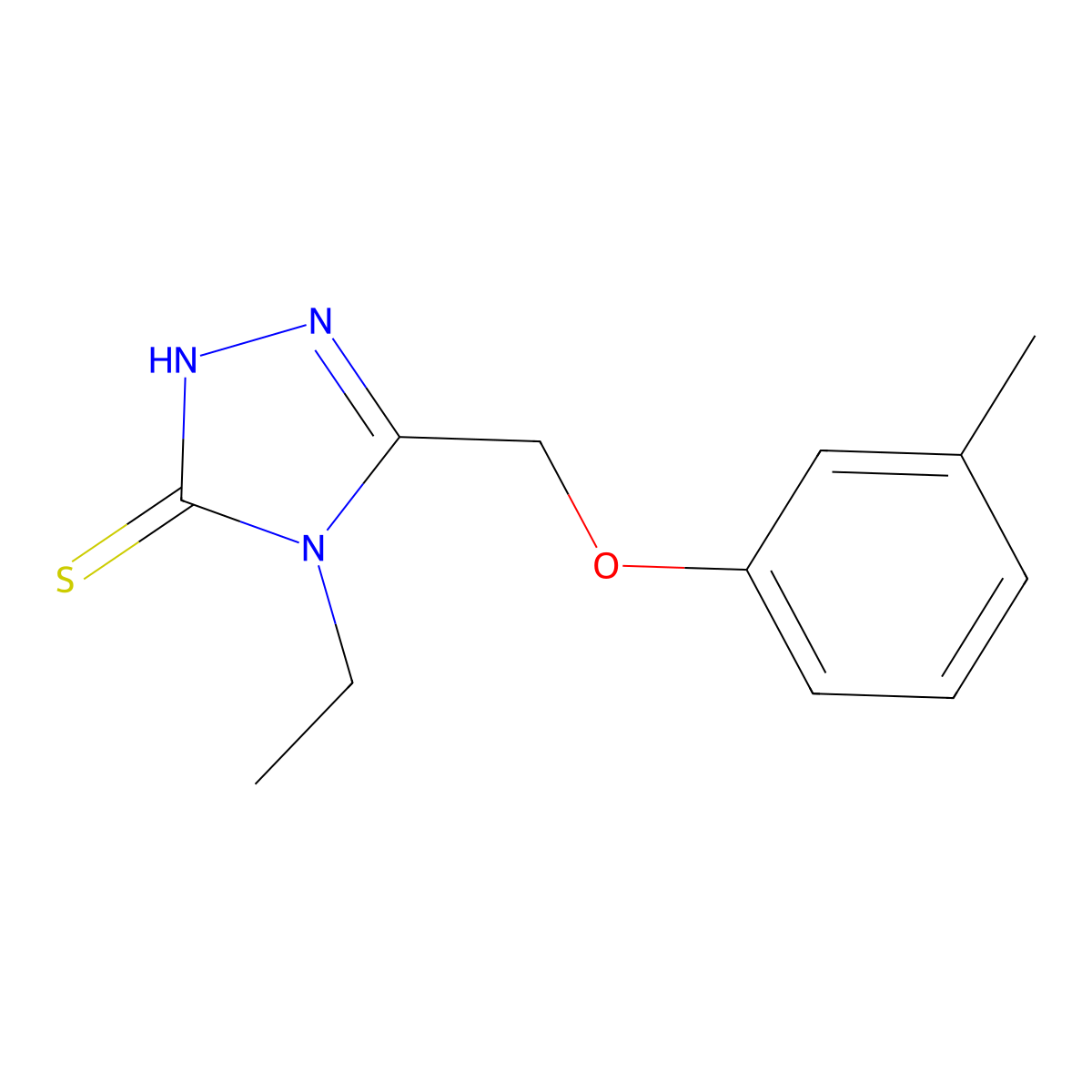 4-ethyl-5-[(3-methylphenoxy)methyl]-4H-1,2,4-triazole-3-thiol molecular structure, CAS 307327-55-5