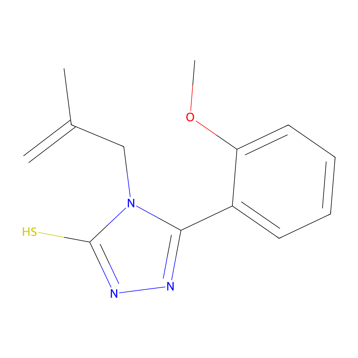 5-(2-methoxyphenyl)-4-(2-methylprop-2-en-1-yl)-4H-1,2,4-triazole-3-thiol molecular structure, CAS 307327-59-9