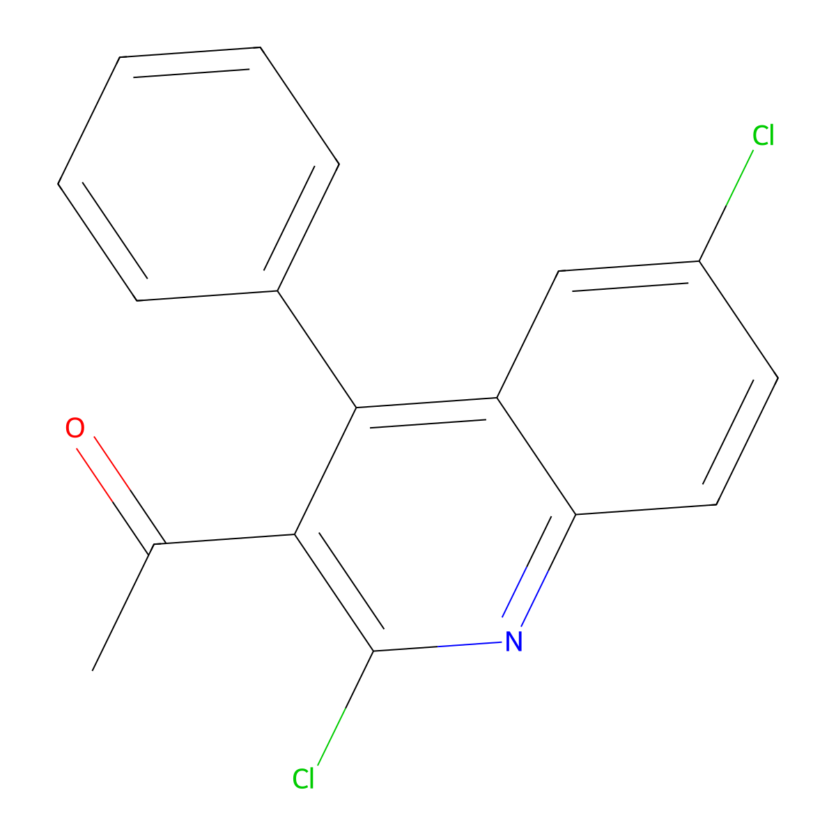 1-(2,6-Dichloro-4-phenylquinolin-3-yl)ethanone molecular structure, CAS 307329-97-1