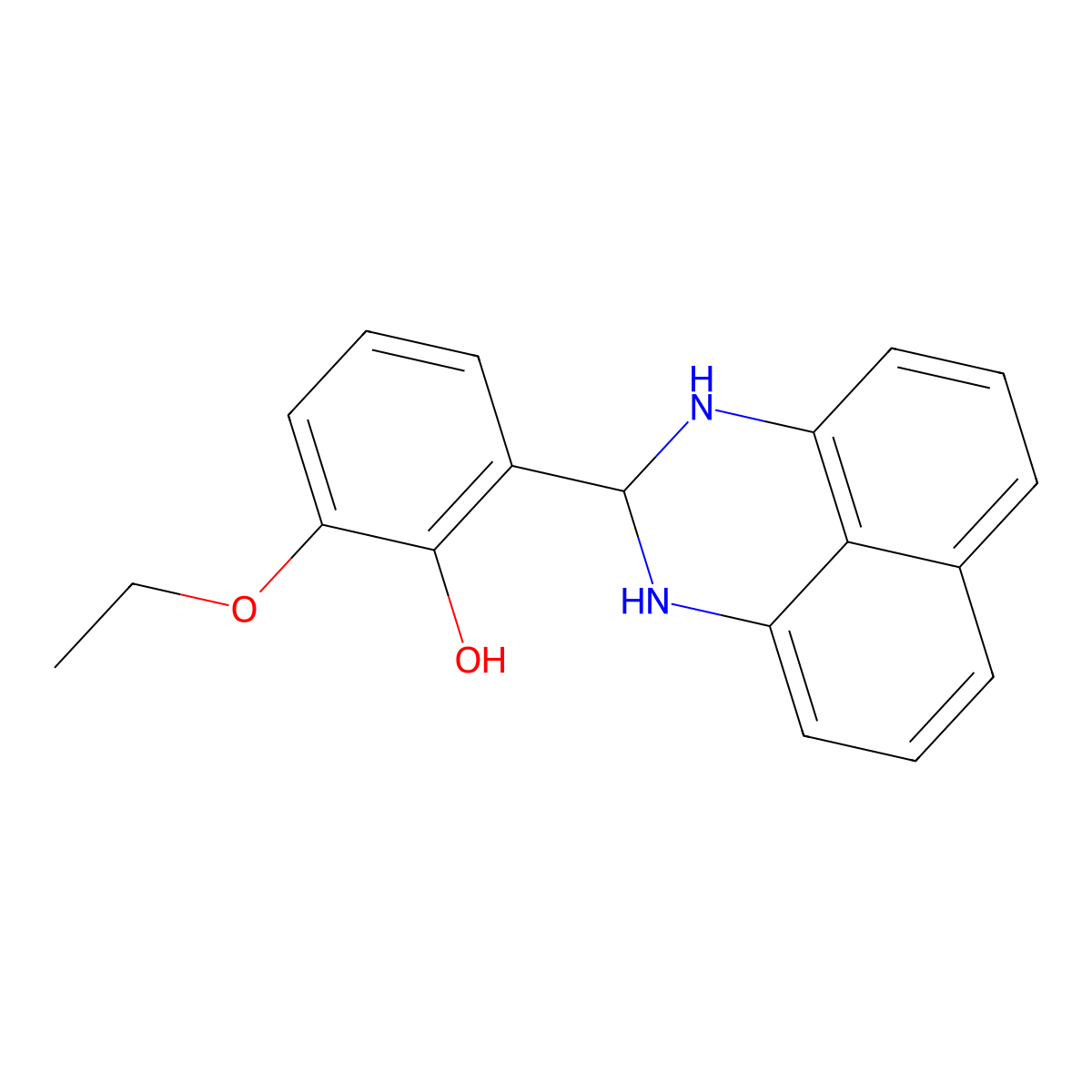 2-(2,3-dihydro-1H-perimidin-2-yl)-6-ethoxyphenol molecular structure, CAS 307330-02-5