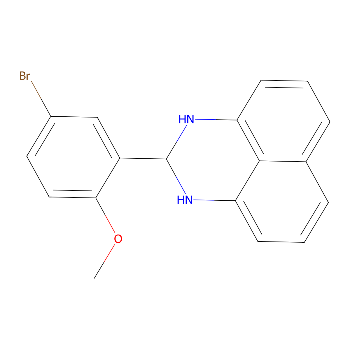 2-(5-Bromo-2-methoxy-phenyl)-2,3-dihydro-1H-perimidine molecular structure, CAS 307330-06-9