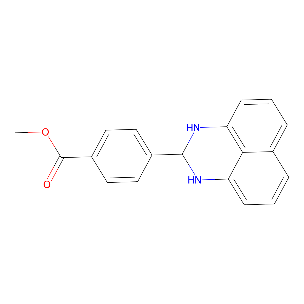 methyl 4-(2,3-dihydro-1H-perimidin-2-yl)benzoate molecular structure, CAS 307330-12-7