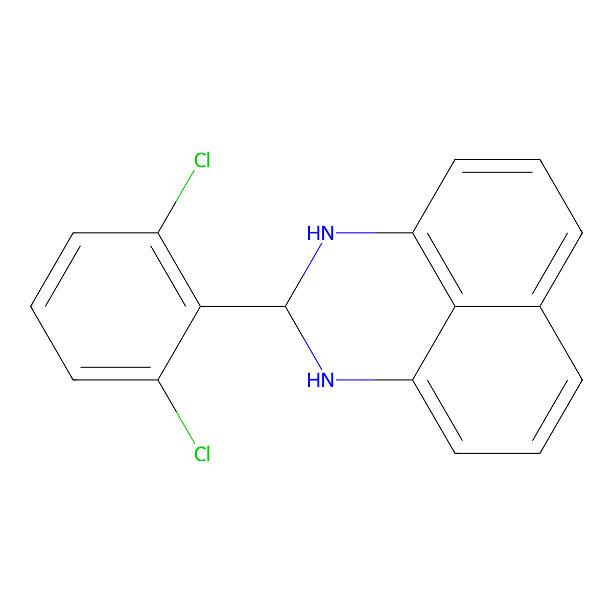 2-(2,6-dichlorophenyl)-2,3-dihydro-1H-perimidine molecular structure, CAS 307330-16-1