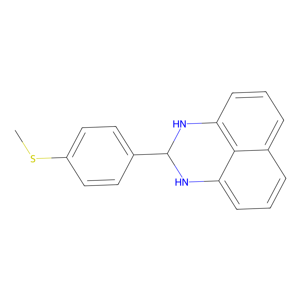 4-(2,3-Dihydro-1H-perimidin-2-YL)phenyl methyl sulfide molecular structure, CAS 307330-22-9