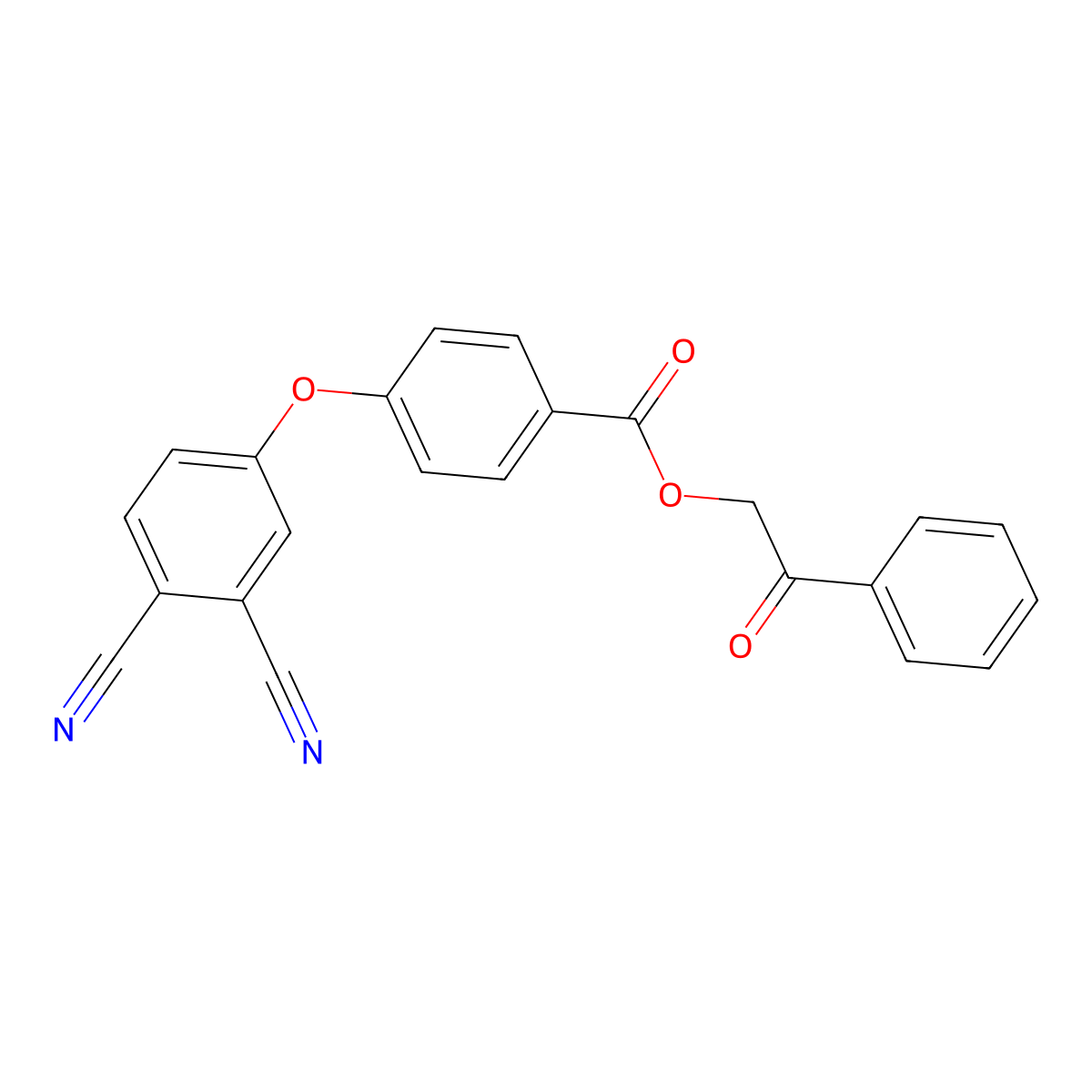 Phenacyl 4-(3,4-dicyanophenoxy)benzoate molecular structure, CAS 307330-33-2