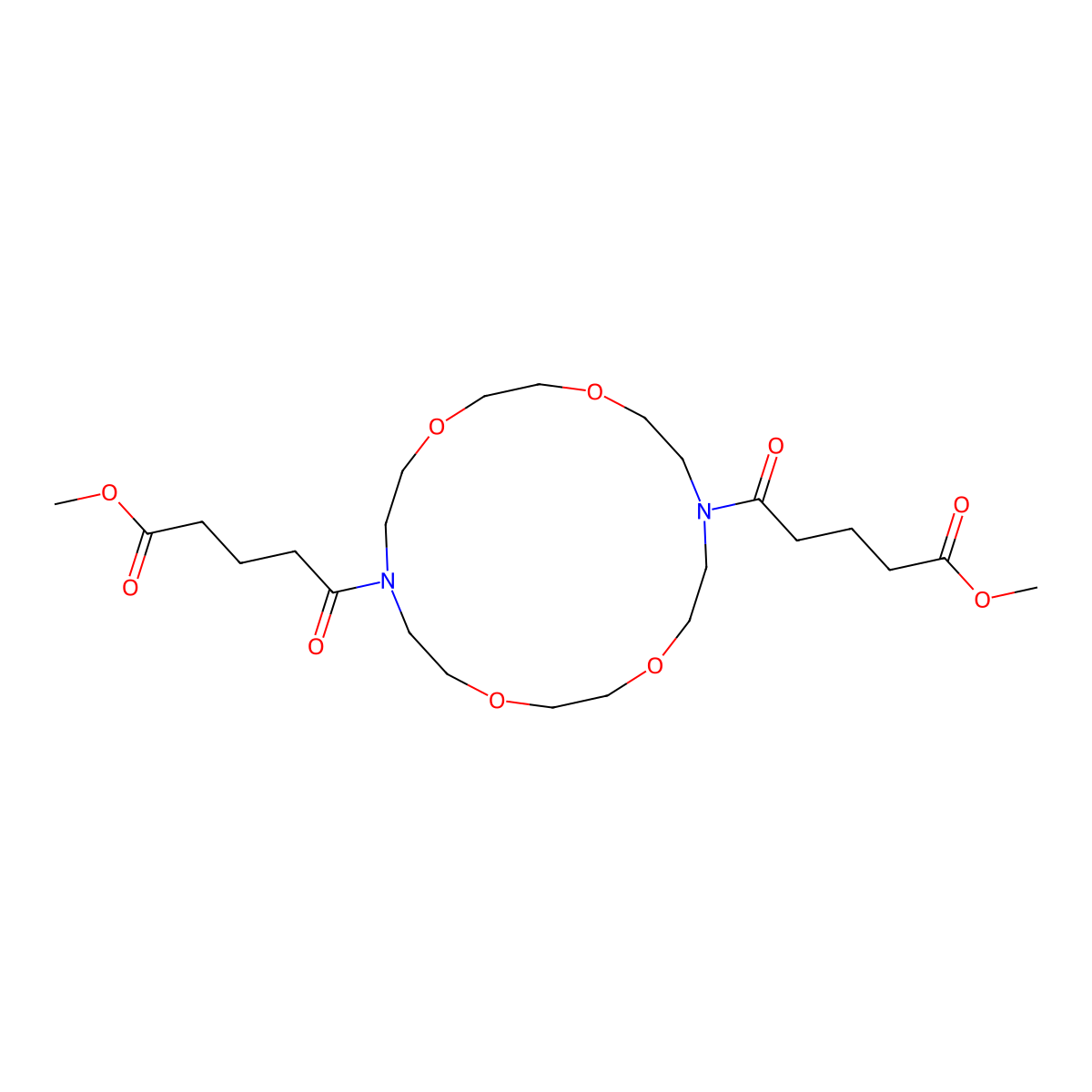 5-[16-(4-Methoxycarbonyl-butyryl)-1,4,10,13-tetraoxa-7,16-diaza-cyclooctadec-7-y molecular structure, CAS 307331-66-4