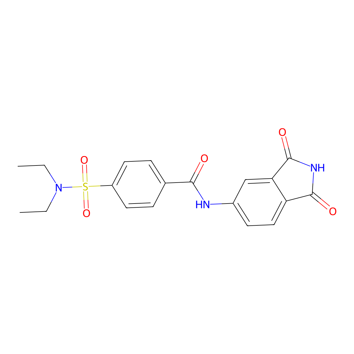 4-(diethylsulfamoyl)-N-(1,3-dioxoisoindol-5-yl)benzamide molecular structure, CAS 307336-60-3