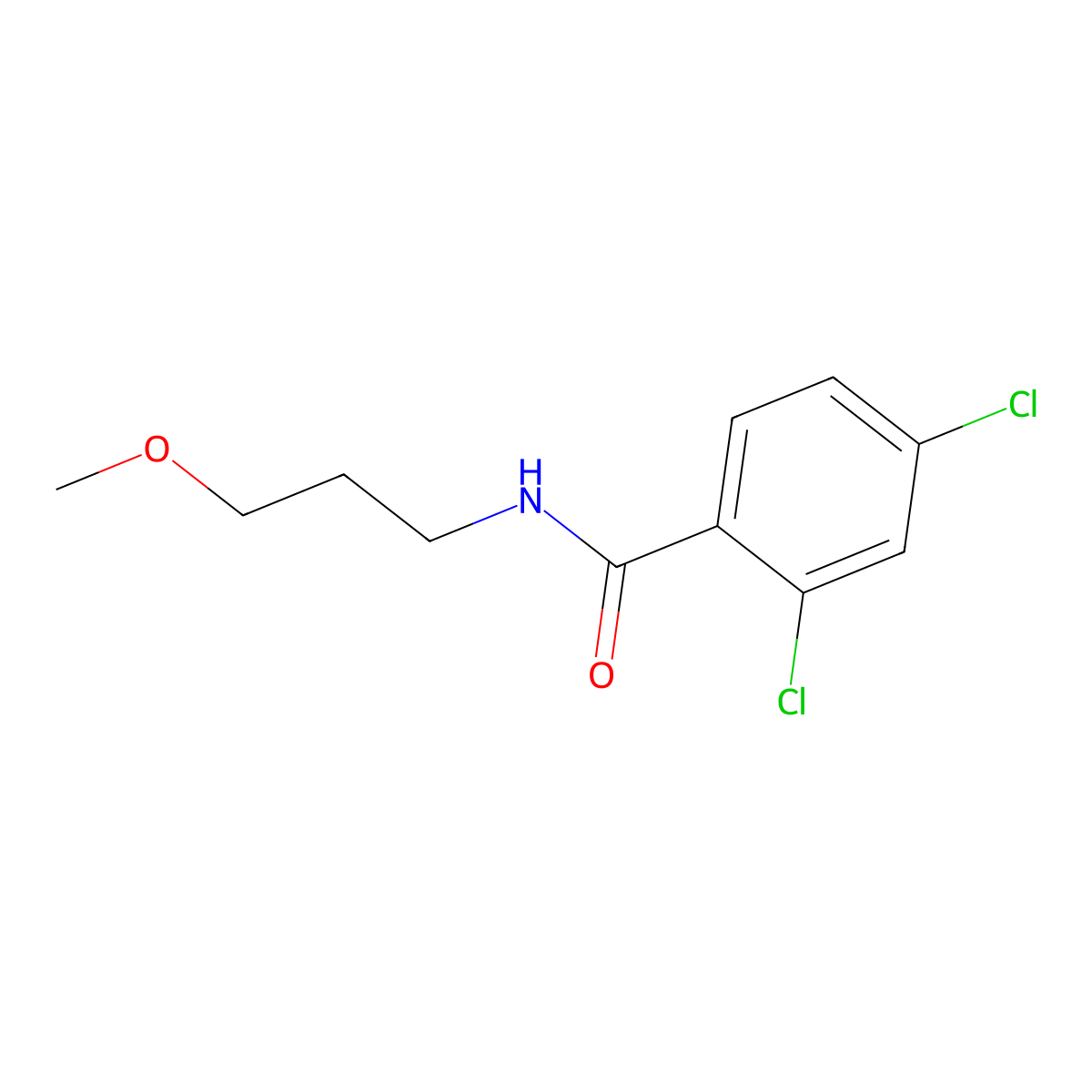 2,4-dichloro-N-(3-methoxypropyl)benzamide molecular structure, CAS 307338-09-6