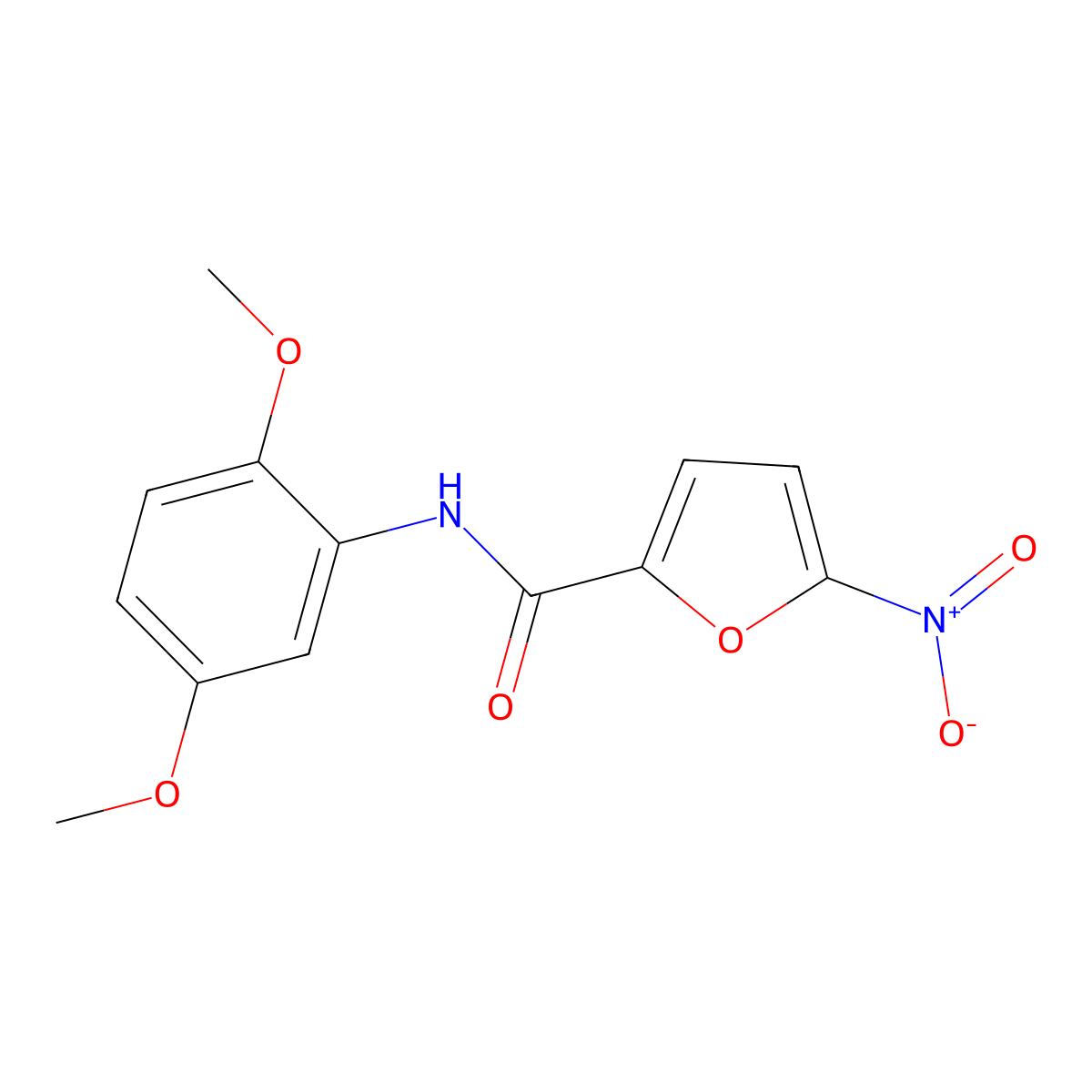 N-(2,5-dimethoxyphenyl)-5-nitrofuran-2-carboxamide molecular structure, CAS 307338-15-4