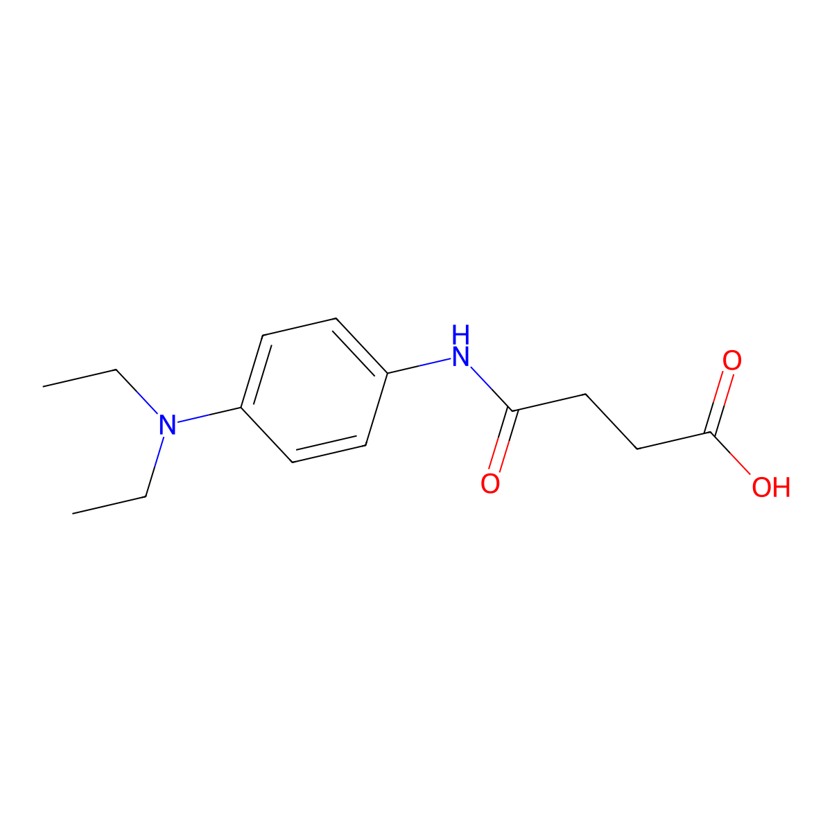 4-[4-(Diethylamino)anilino]-4-oxobutanoic acid molecular structure, CAS 307338-51-8