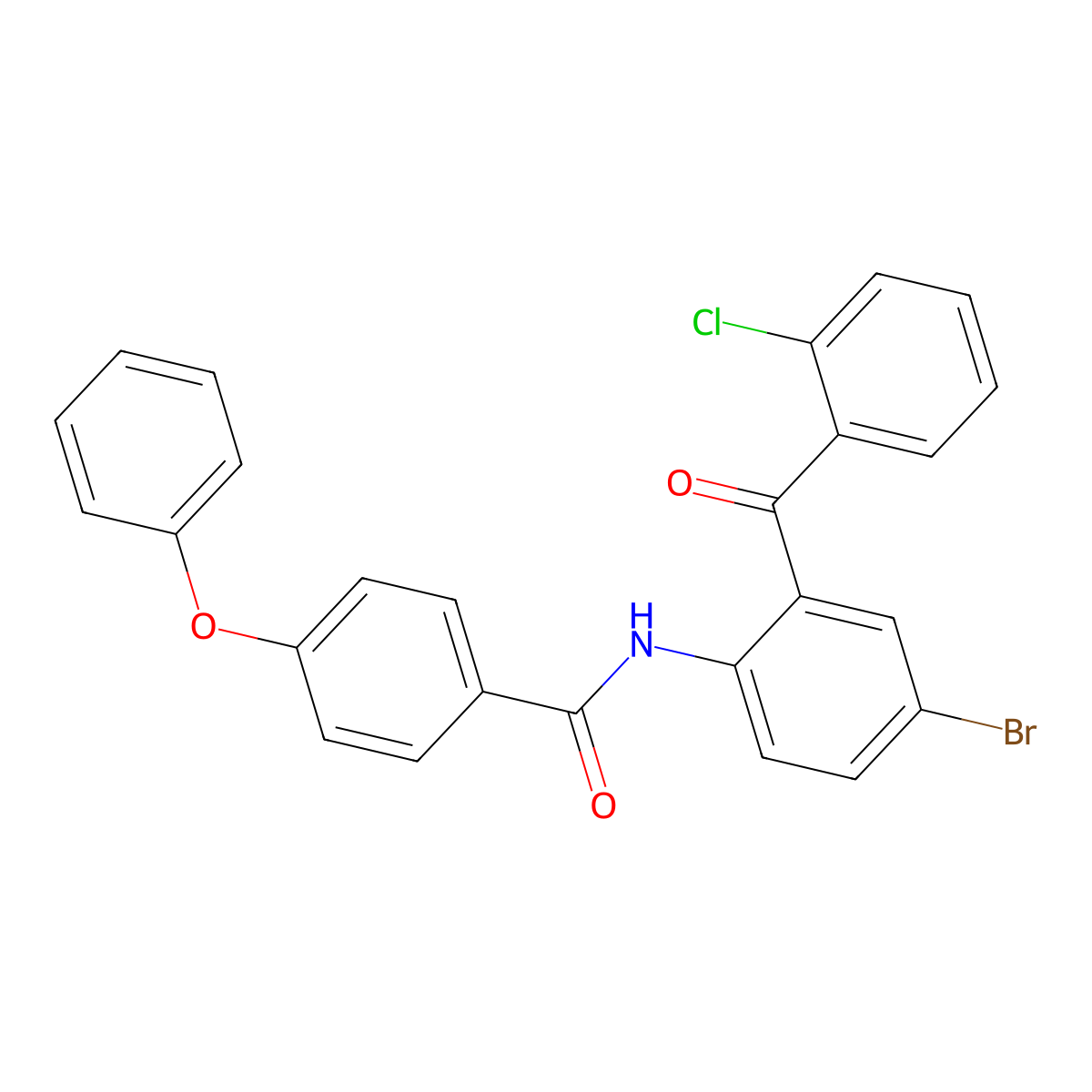 N-[4-bromo-2-(2-chlorobenzoyl)phenyl]-4-phenoxybenzamide molecular structure, CAS 307338-54-1