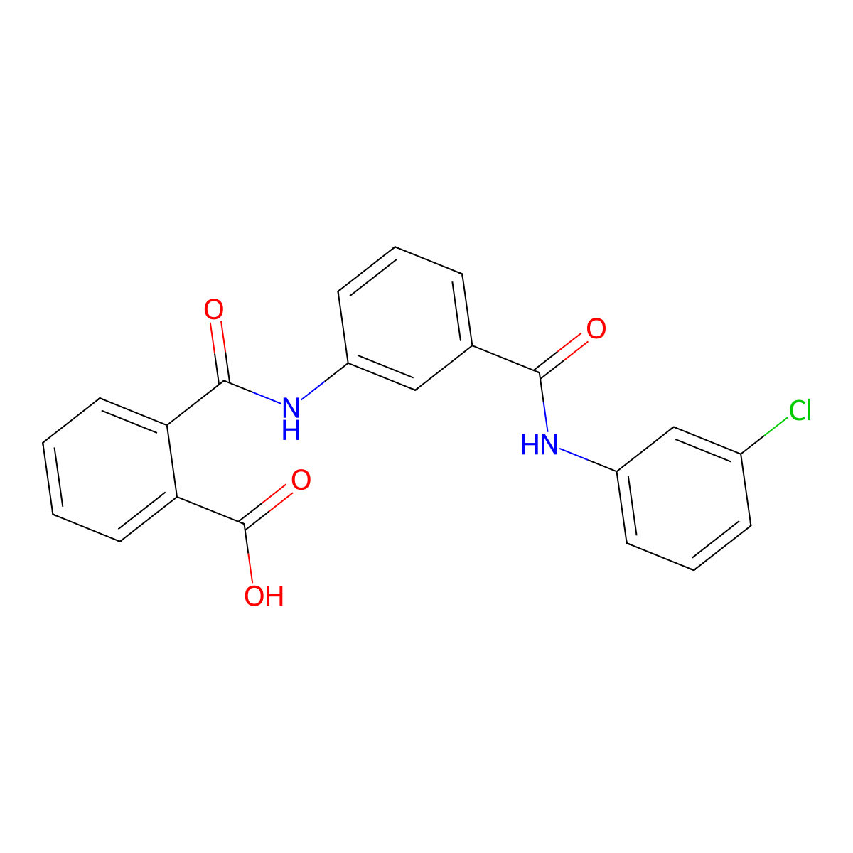 2-[[3-[(3-chlorophenyl)carbamoyl]phenyl]carbamoyl]benzoic Acid molecular structure, CAS 307338-57-4