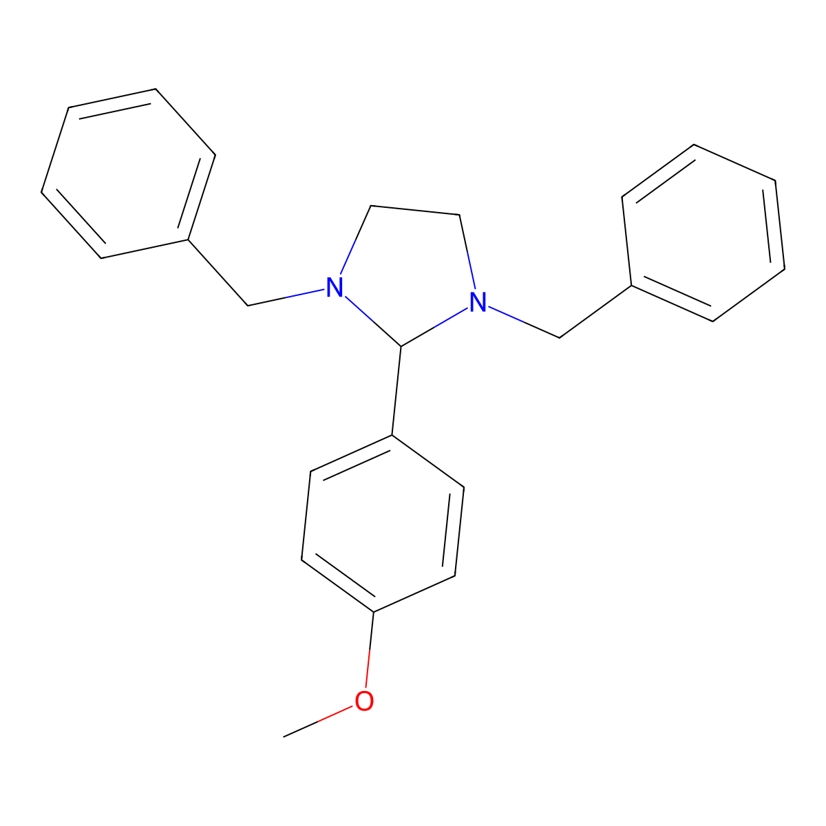 1,3-Dibenzyl-2-(4-methoxyphenyl)imidazolidine molecular structure, CAS 307338-62-1