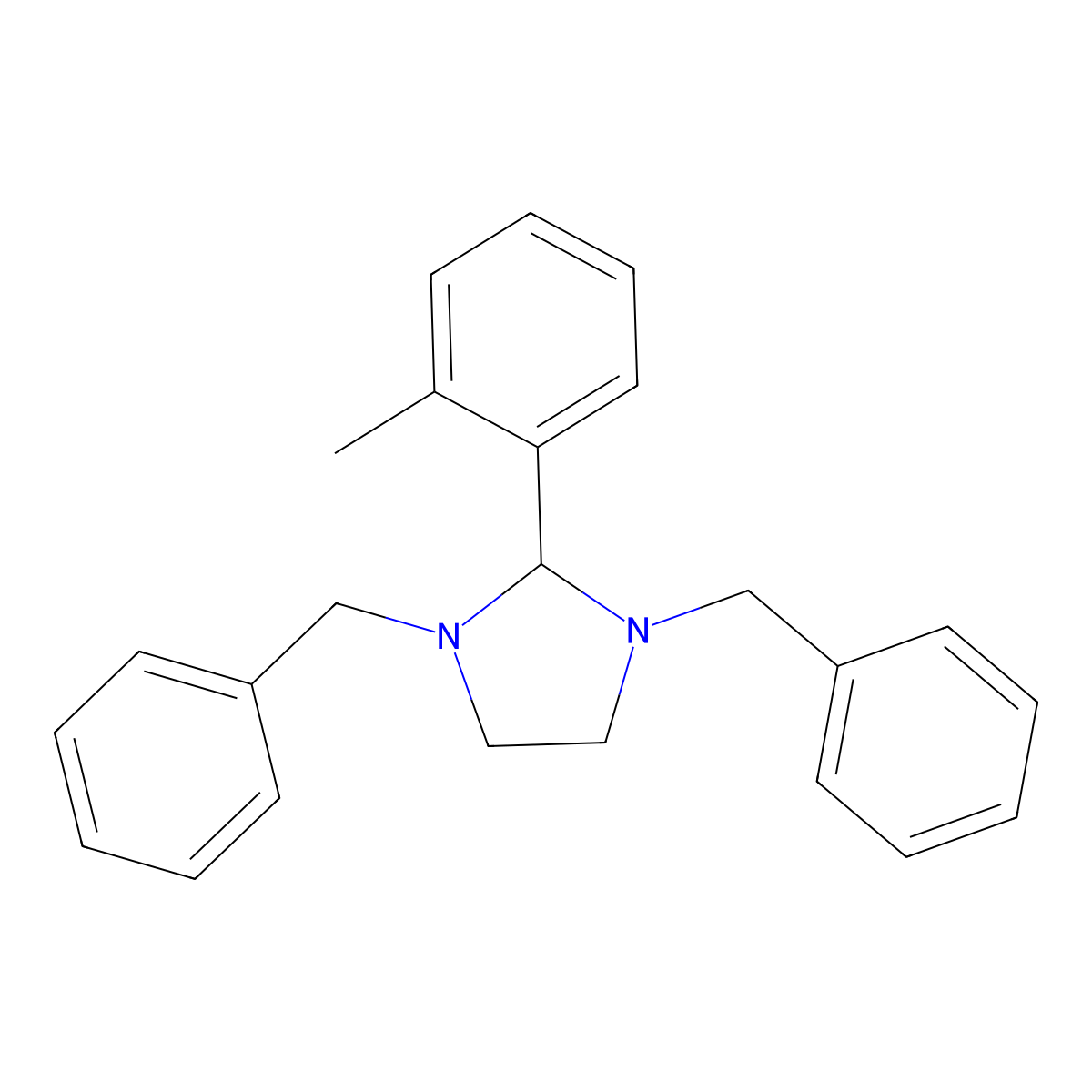 1,3-Dibenzyl-2-(2-methylphenyl)imidazolidine molecular structure, CAS 307338-64-3