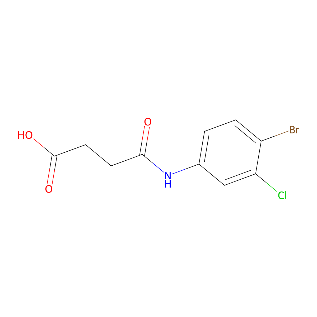 4-(4-Bromo-3-chloroanilino)-4-oxobutanoic acid molecular structure, CAS 307338-69-8