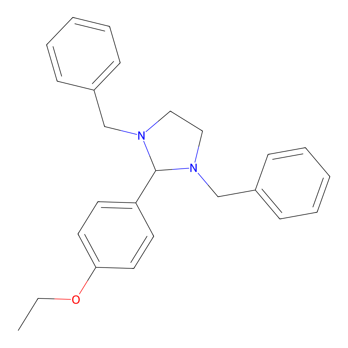 1,3-Dibenzyl-2-(4-ethoxyphenyl)imidazolidine molecular structure, CAS 307338-76-7