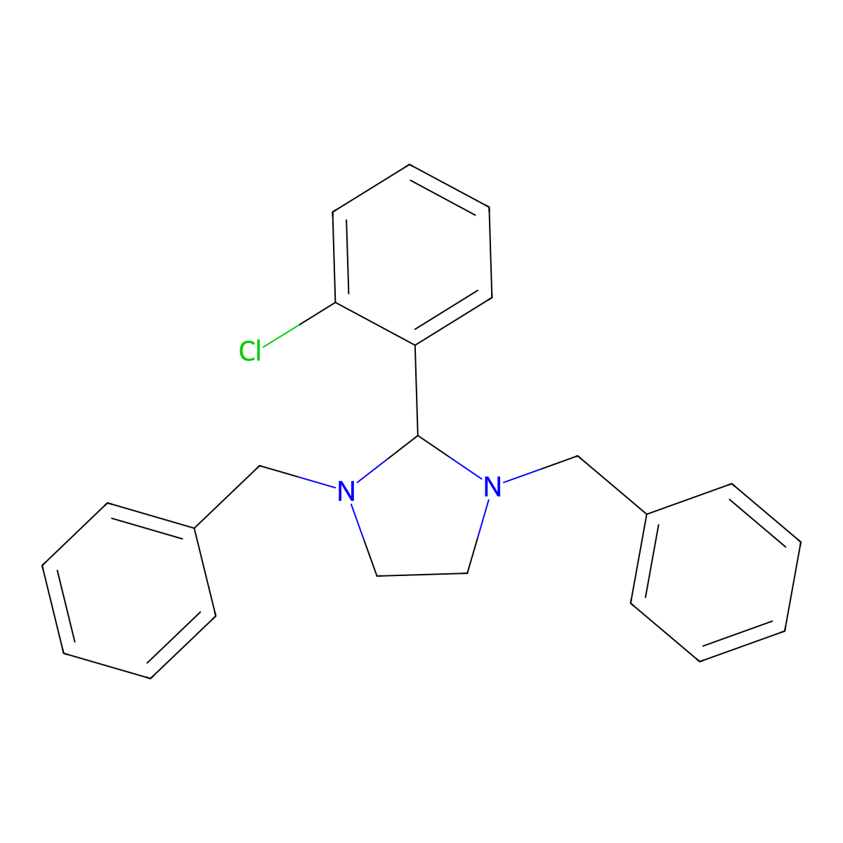 1,3-Dibenzyl-2-(2-chlorophenyl)imidazolidine molecular structure, CAS 307338-79-0
