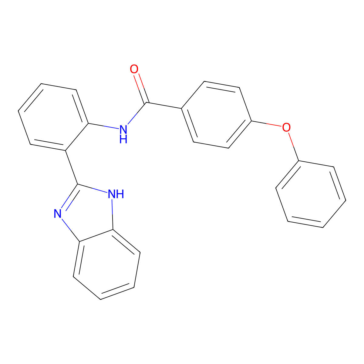 N-[2-(1H-benzimidazol-2-yl)phenyl]-4-phenoxybenzamide molecular structure, CAS 307338-91-6