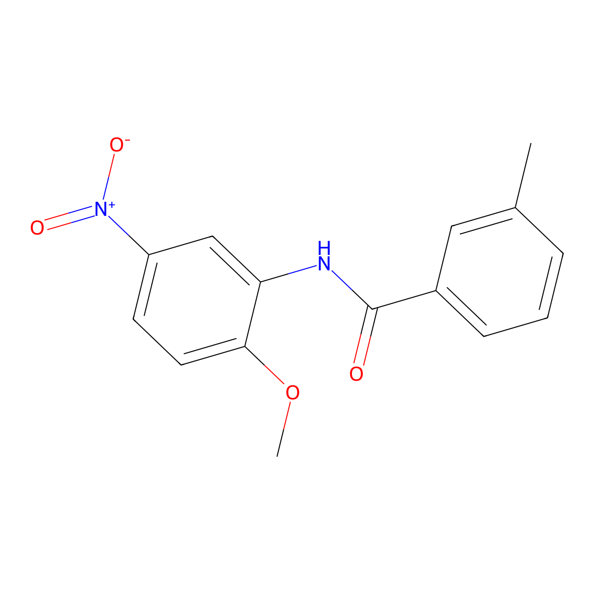 N-(2-methoxy-5-nitrophenyl)-3-methylbenzamide molecular structure, CAS 307338-92-7