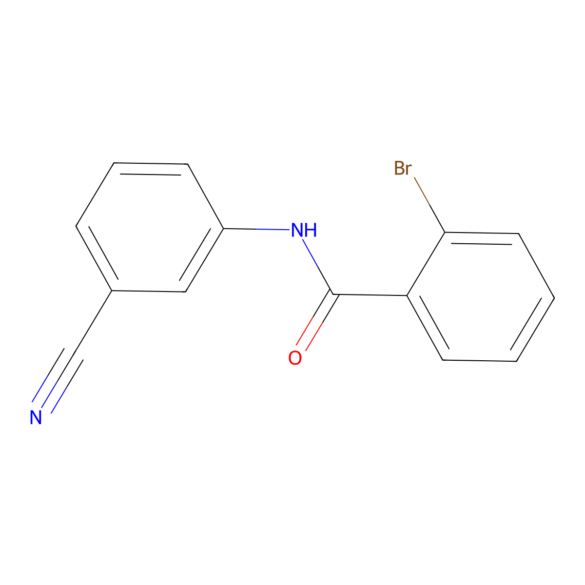 2-bromo-N-(3-cyanophenyl)benzamide molecular structure, CAS 307339-15-7