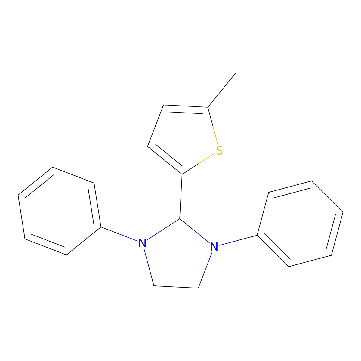 2-(5-Methylthiophen-2-yl)-1,3-diphenylimidazolidine molecular structure, CAS 307339-43-1