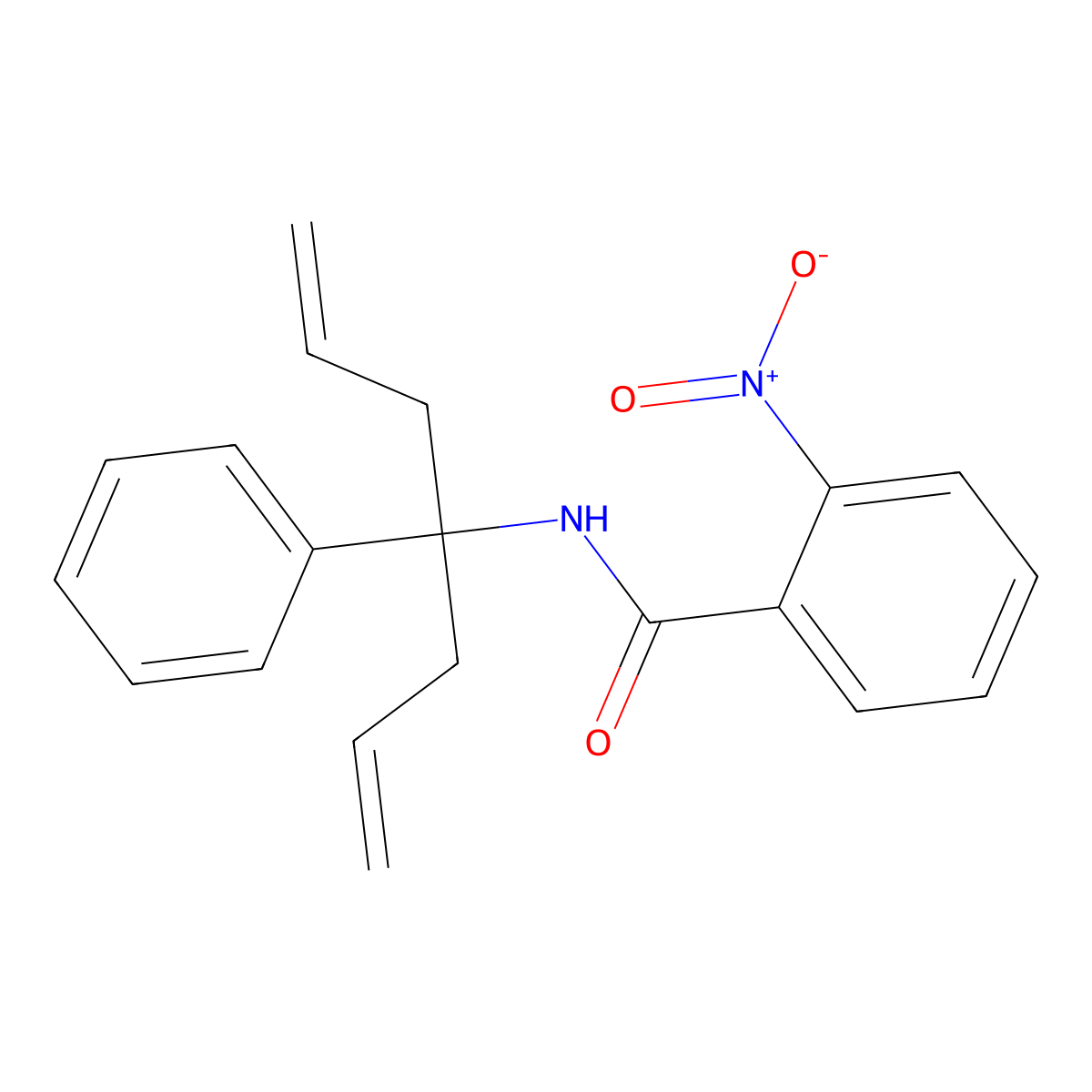 2-nitro-N-(4-phenylhepta-1,6-dien-4-yl)benzamide molecular structure, CAS 307339-46-4