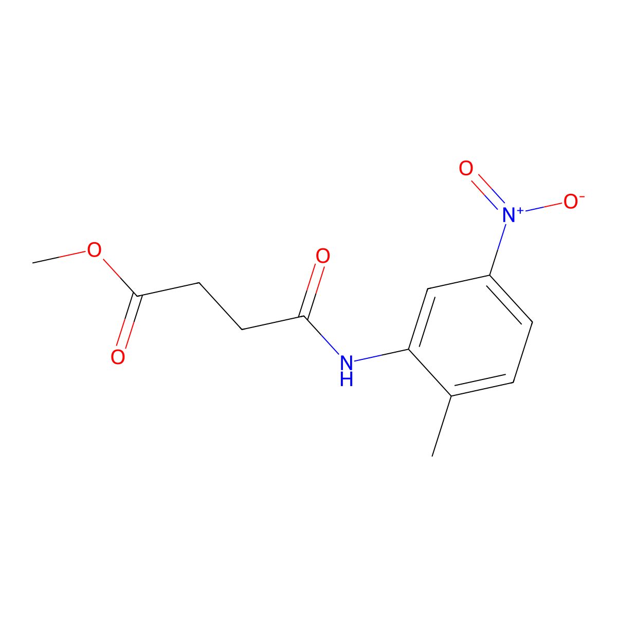 Methyl 4-(2-methyl-5-nitroanilino)-4-oxobutanoate molecular structure, CAS 307339-87-3