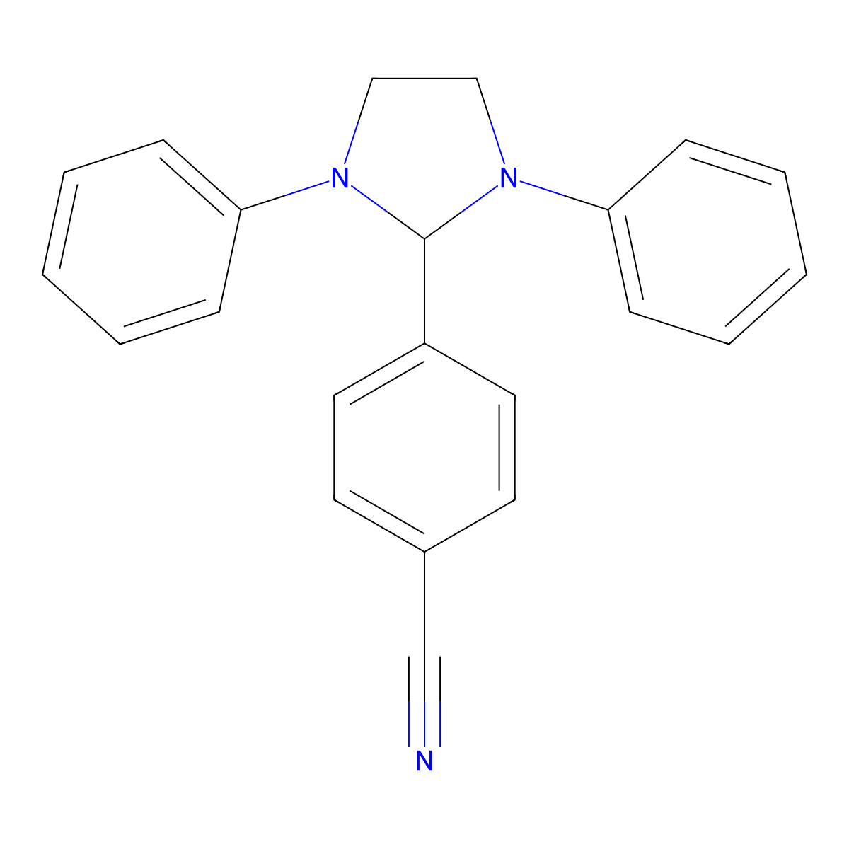 4-(1,3-Diphenyl-2-imidazolidinyl)benzonitrile molecular structure, CAS 307339-98-6